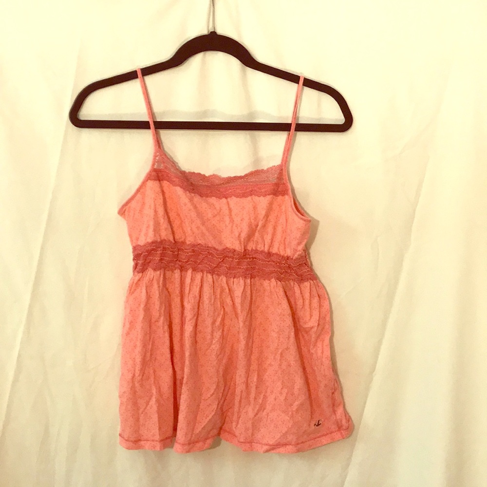 Hollister Pink Babydoll Top Size L
